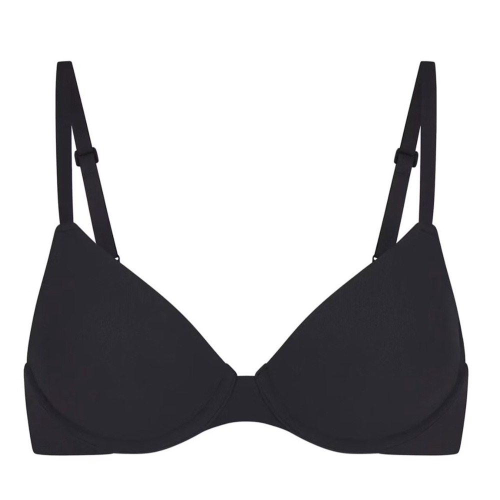 Skims Fits Everybody T-Shirt Bra Onyx Black Underwire BR-UWR-2294 38C - Picture 2 of 8